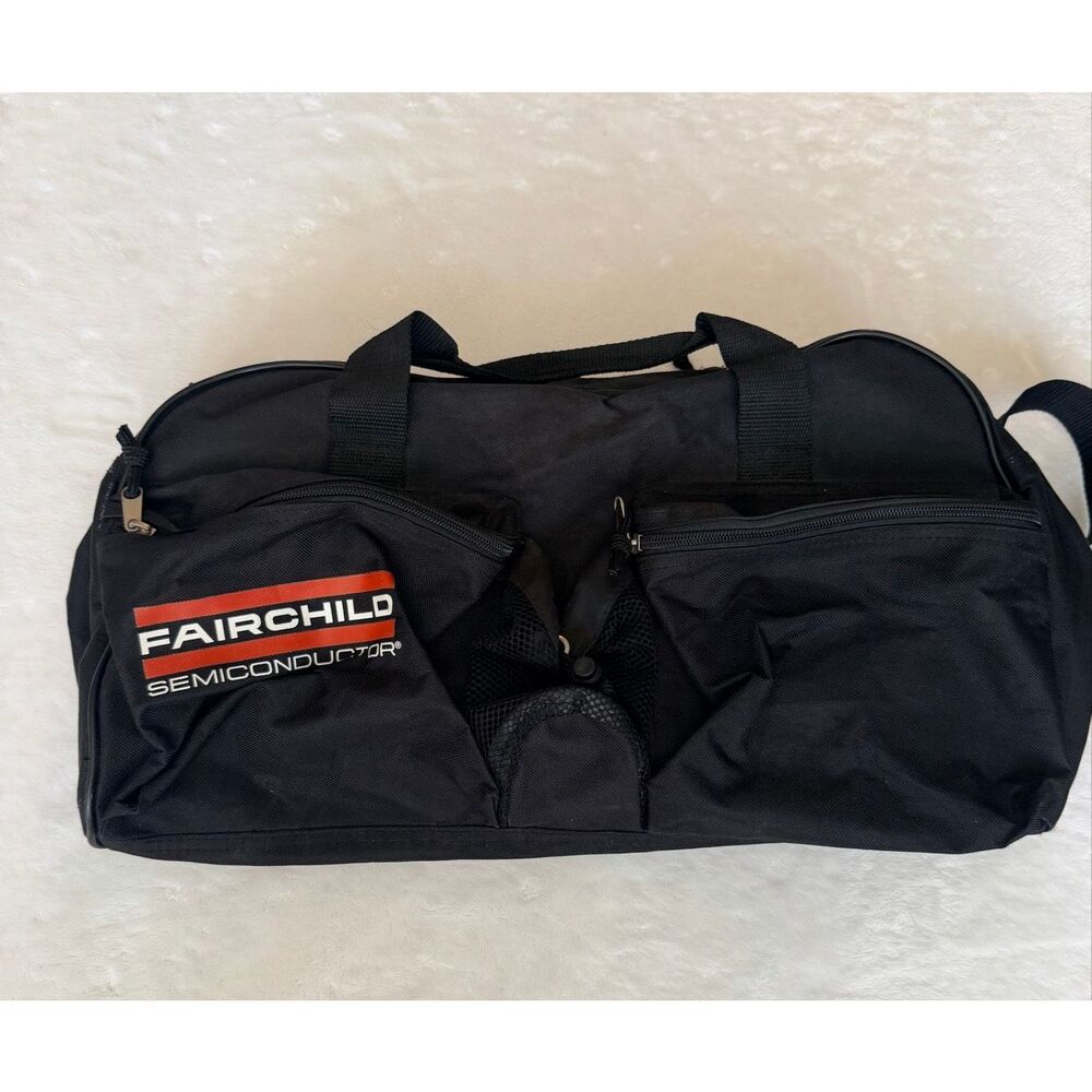 Black Utility Duffel Bag Multi Pocket Shoulder Carry Travel - Picture 2 of 6